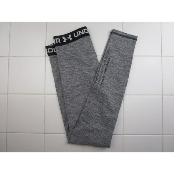 Under Armour ColdGear Mid Rise Full Length Twist Leggings Gray Women's Small - Picture 2 of 5